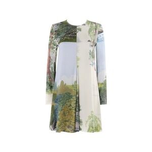 Stella McCartney "Aspen" 2017 Resort Landscape Waterfall Print Dress Size 38